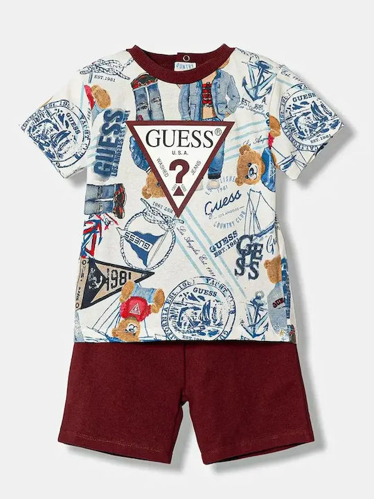 Guess Summer Set 2pcs Burgundy