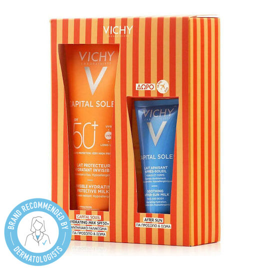 Vichy Capital Soleil Set with Sunscreen for Face & Body & After Sun SPF50 2 Pieces