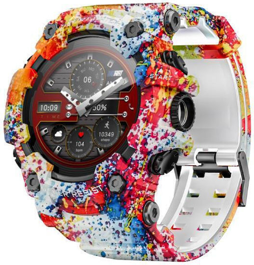 Lokmat Attack GT Smartwatch with Heart Rate Monitor (Yellow Camouflage)
