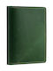 Passport Case Genuine Leather Vintage Simple Card Bag Wallet Green