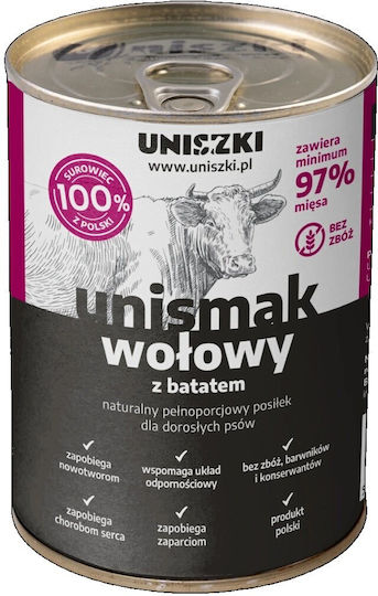 Υγρή Τροφή Σκύλων Uniszki Unismak Beef Sweet Potato 400g
