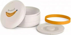 Banana Food Container White