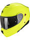 Scorpion Exo-930 Evo Neon Gelb Motorradhelm Flip-Up ECE 22.06
