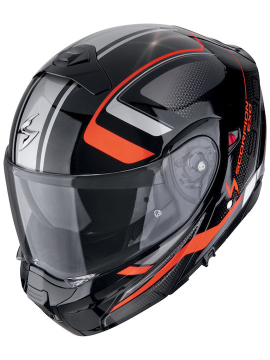 Scorpion Exo-930 Evo Ardens Metallic Black-Red Κράνος Μηχανής Flip-Up ECE 22.06