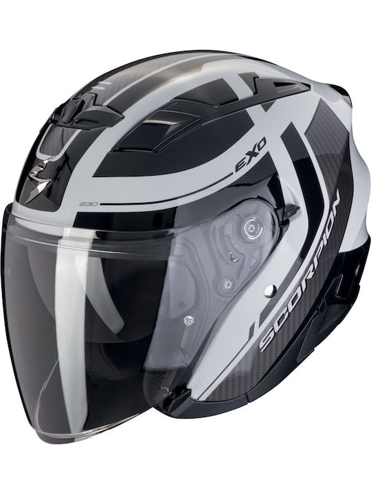 Scorpion EXO-230 Pul Grey-Black Motorcycle Helm...