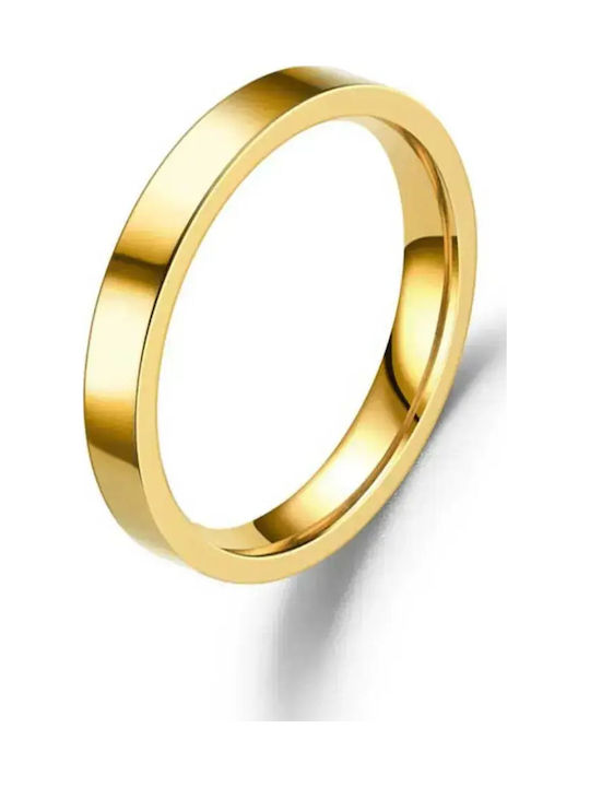 Bode Men's Ring Wedding Band Gold Plated Steel