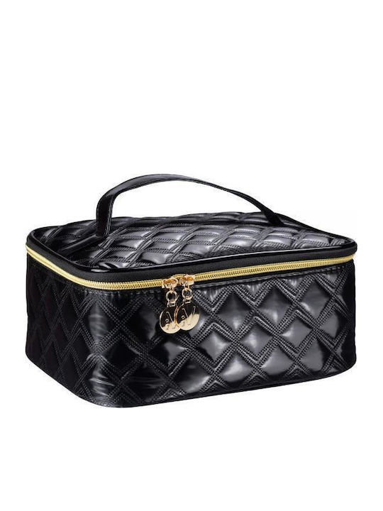 Inter-vion Gold & Black Large Cosmetic Case Gold