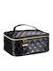 Inter-vion Gold & Black Large Cosmetic Case Gold