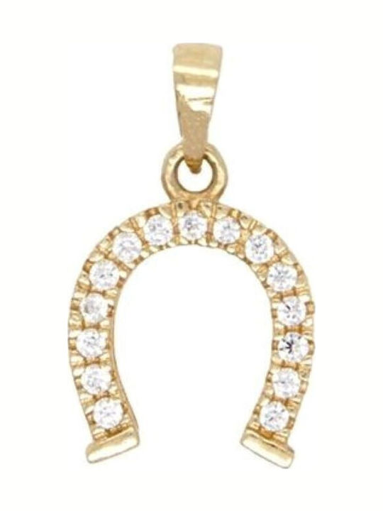 Halskette Bogen aus Gold 14K mit Zirkon MT1057