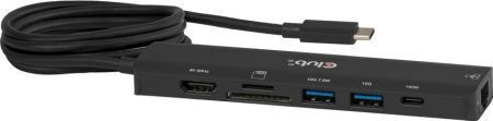 Club3D USB-C Docking Station με HDMI 4K PD Ethernet Μαύρο (CSV-2555)