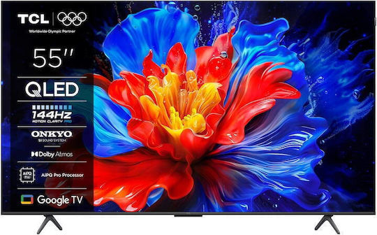 TCL Smart Τηλεόραση 55" 4K UHD QLED 55P81K HDR (2025)