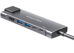 Kruger & Matz USB-C Docking Station με HDMI 4K PD (KM0391.2)