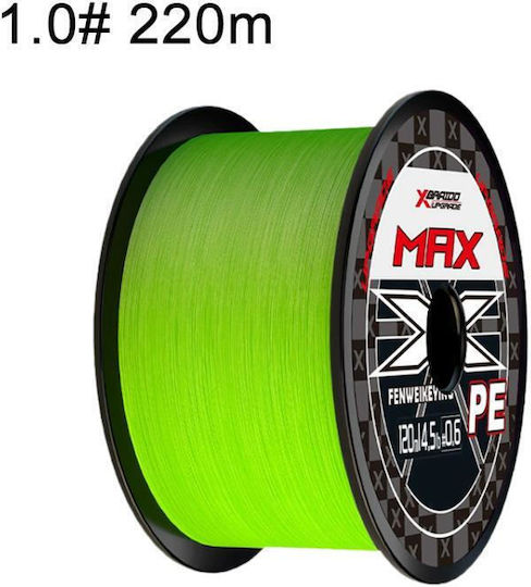 1.0 220m 12 Strands Braided Fishing Line Lure Extra Strong Pe Green