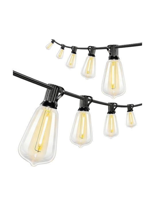 Waterproof Curtain Lights Garland Lights LED IP44 18m with 50 Lamps
