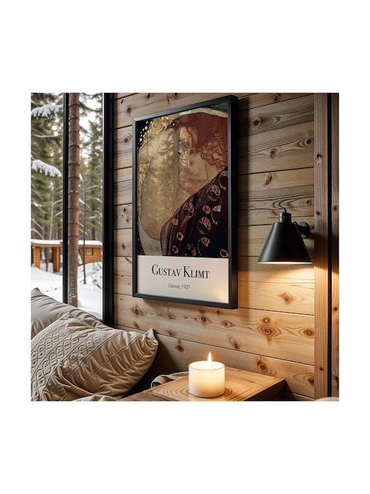 Poster Gustav Klimt Danae Art157 50cm X 70cm Frame Natural Wooden Beige