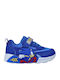 Marvel Kids Sneakers with Hoop & Loop Closure & Lights Blue