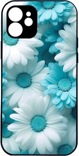 Blumen Hellblau Handyhülle für Motorola Moto G15 4G