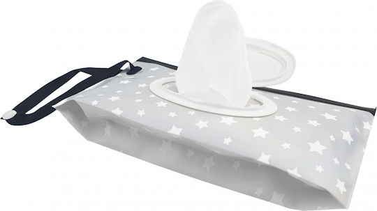Bocioland Caz Portabil Gri Pentru Șervețele Umede Dublu Sigilat Mărime 24 X 13.5 X 5 Cm
