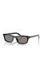 Prada Women's Sunglasses with Black Horn-Rimmed Frame and Black Lens