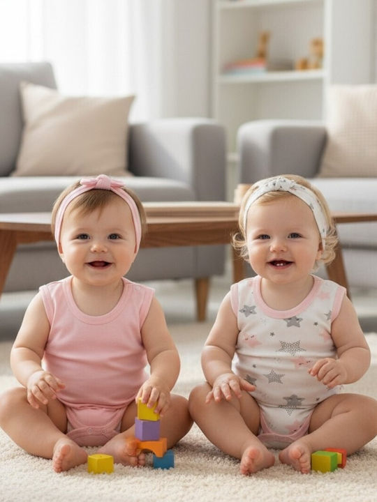 Babydom Σετ Κορμάκια Ροζ
