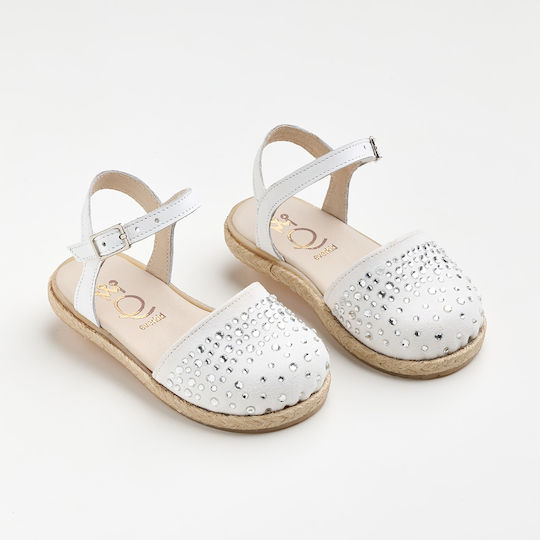 Ever Kid Christening Leather Espadrilles White
