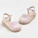 Ever Kid Christening Leather Espadrilles Pink