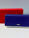Leder Damenbrieftasche Blau