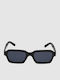 Jack & Jones Jacavey Men's Sunglasses with Black Horn-Rimmed Frame and Black Lens