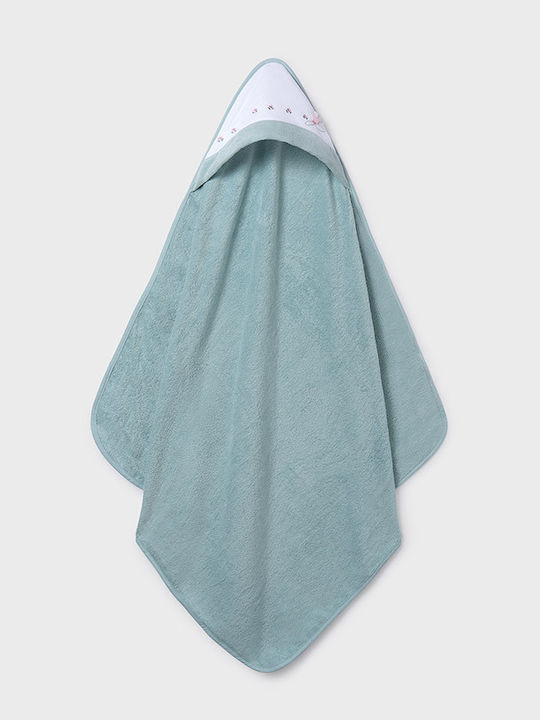 Mayoral Baby Bath Towel-Bathrobe Hooded Aqua