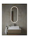 Semi Oval Badezimmerspiegel Led 40x80cm