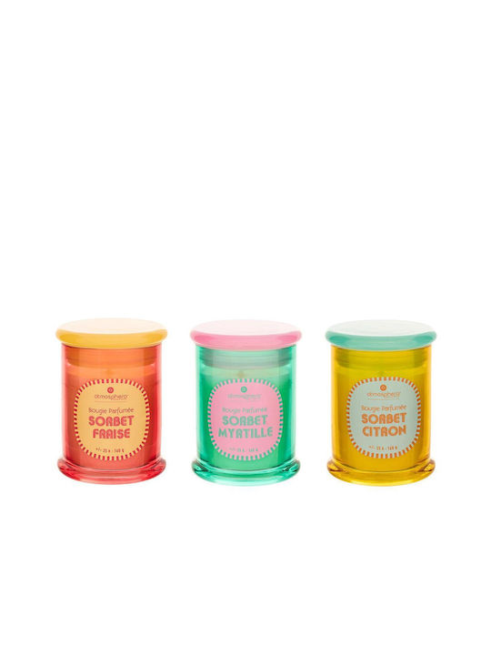 Atmosphera Aromatic Candle Sorbet in Jar with Rose Perfume 160g