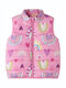 Kids Casual Sleeveless Jacket Pink