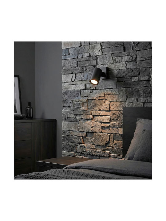 kelvo Single Spot with GU10 Lamp Adapter in Black Colour