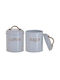 Inart Inart Coffee Sugar Tea Jar with Lid Metallic Gold 11x11x15cm 1 Piece