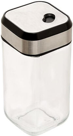 Atmosphera General Use Vase with Lid Glass Transparent 4.7x4.7x9.8cm 1 Pieces