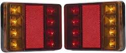 Globostar Abschleppen von Autos & Anhängerbeleuchtung Rücklicht Fahrzeuge Led 9w 360lm 140° Dc 12v Wasserdicht Ip66 Orange & Rot & Kaltweiß 6000k M12 X P9.5 X H2cm Paket 2 Stücke 1 Jahr Garantie 999-0255