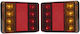 Globostar Tail Light 999-0255 Rear Vehicle LED Light 9W 360lm 140° DC 12V Waterproof IP66 Orange & Red & Cool White 6000K L12 x W9.5 x H2cm Pack of 2 Pieces 1 Year Warranty 999-0255