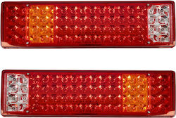 Globostar Tailight 999-0256 Πίσω Φανάρι Οχημάτων Led 9w 360lm 180° Dc 24v Αδιάβροχο Ip66 Πορτοκαλί & Κόκκινο & Ψυχρό Λευκό 6000k Πακέτο 2 Τεμαχίων Μ46 X Π13 X Υ7cm 1 Χρόνο Εγγύηση 999-0256