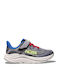 Clifton 10 Kids Sports Shoes Running with Hoop & Loop Closure Gray