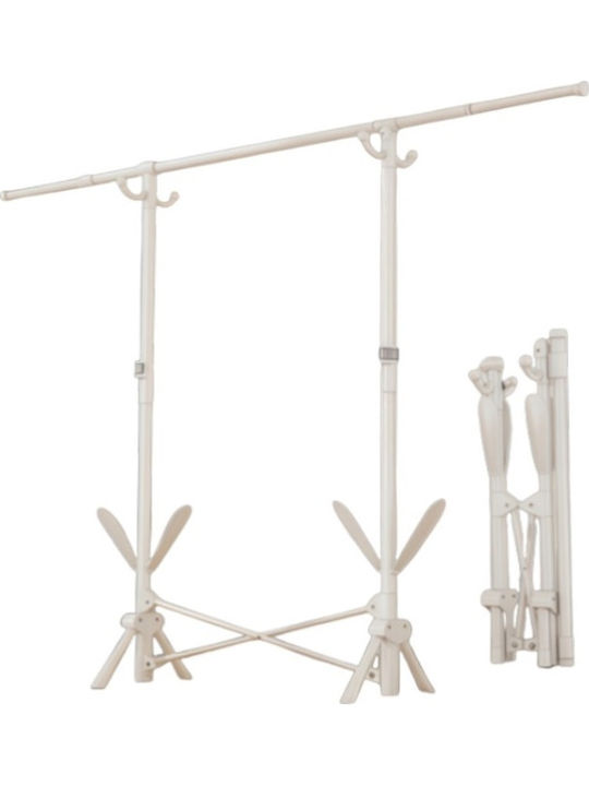 Folding Floor Clothes Drying Rack Made of Metal...