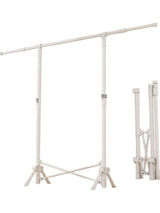 Folding Floor Clothes Drying Rack Made of Metal...