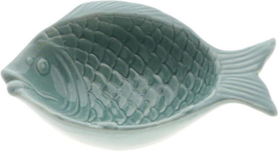 Atmosphera Round Ceramic Serving Bowl Green with Diameter 16.5cm