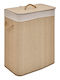 Atmosphera Laundry Basket Bamboo with Cap 52x32x63cm Beige