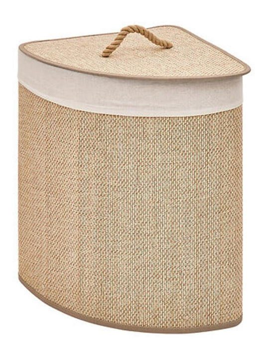 Atmosphera Καλάθι Απλύτων Bamboo 48lt με Καπάκι 37x37x50cm Μπεζ
