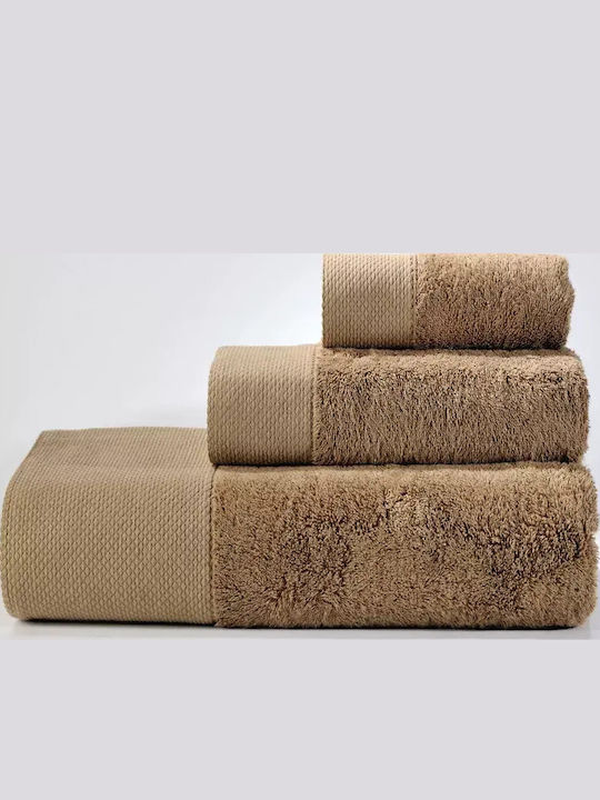 Down Town Home Bath Towels Set 3 pcs Tobacco Weight 600gsm