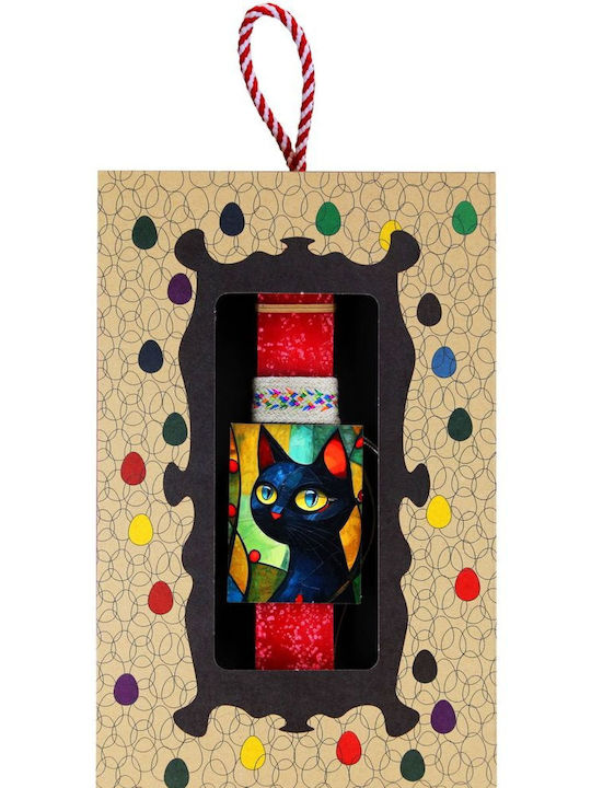 Osterkerze Runde mit Box 26cm