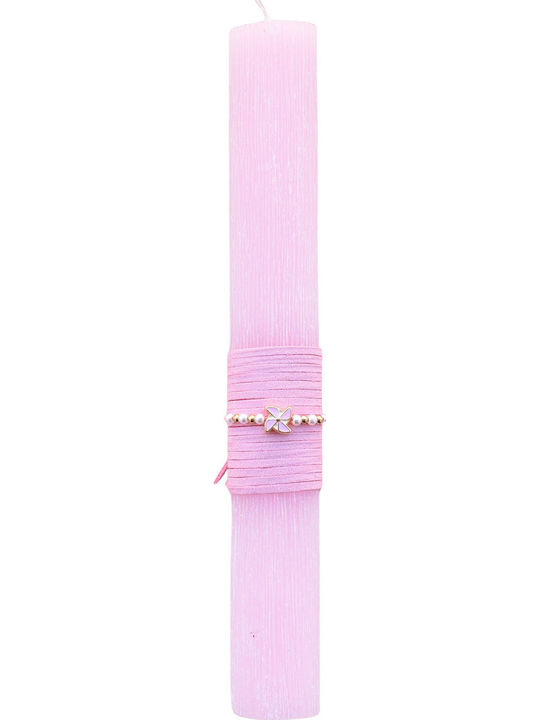 Easter Candle Round Scented and Handmade Pink