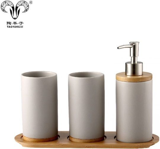 Melina's Collection Set Accesorii Pentru Baie Ceramică Gri