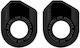 Enlee 2 Pieces Bicycle Crank Protector Mtb Style B Black