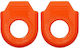 2 Pieces Bicycle Crank Protector Mtb Chain Style Orange